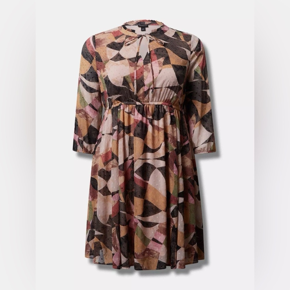 Torrid Mini Clip Dot Front Keyhole Dress